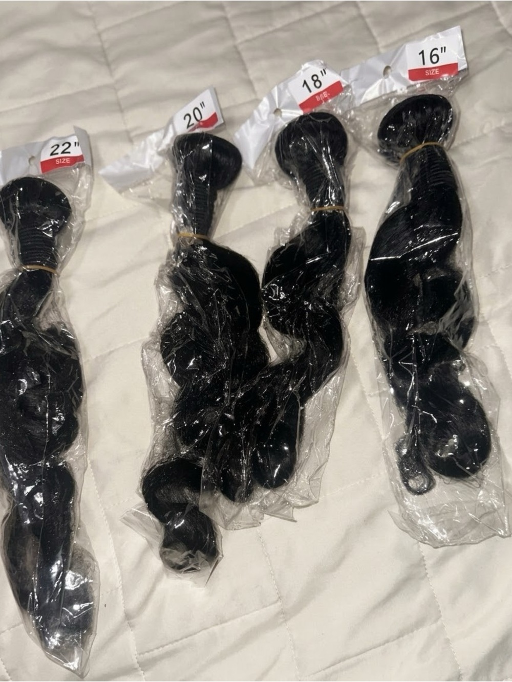 Black Remy Body Wave Hair Extensions - Unbranded